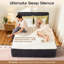 Lit plateforme rembourré Queen Size avec matelas intégré, emballage compressé en boîte - aucun assemblage requis-36065235-36065236
