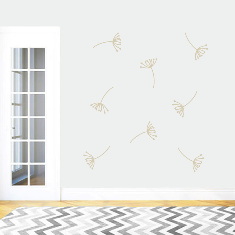 Plants & Flowers Wall Decal, Light Beige
