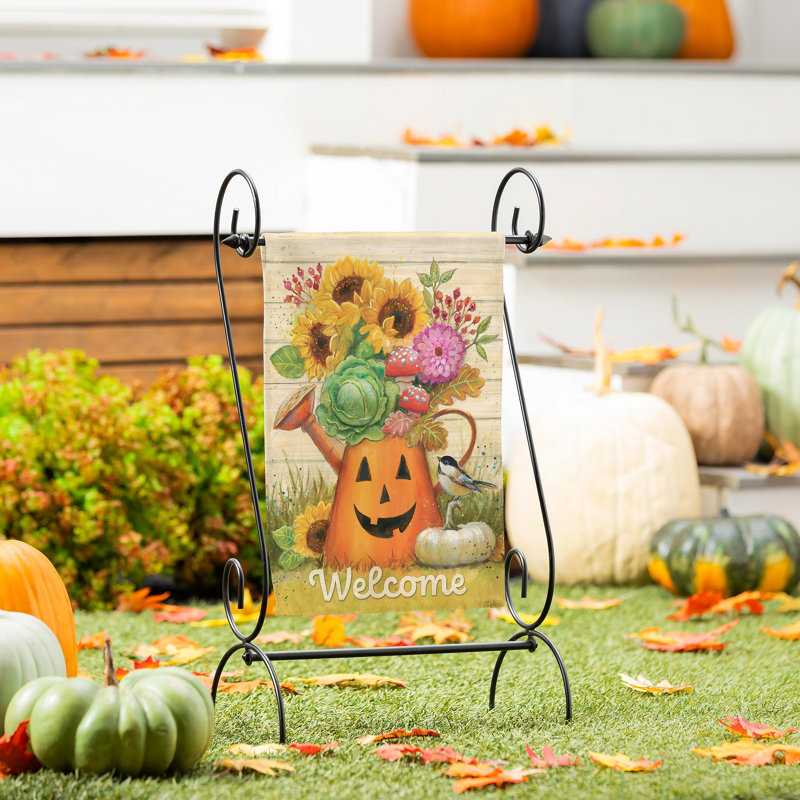 Drapeau d'Halloween en suède arrosoir pour jardin