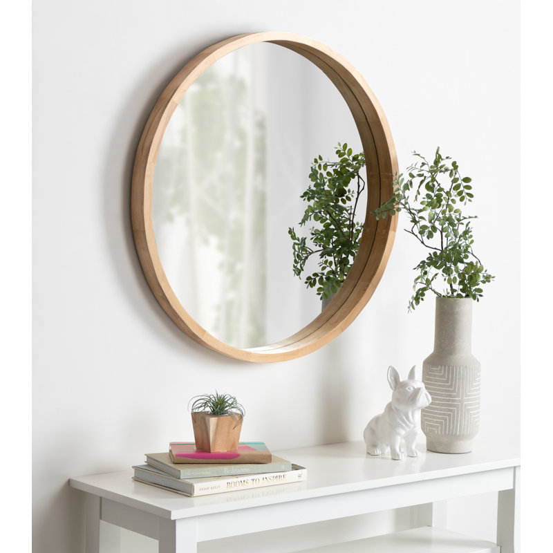 Loftis Solid Wood Mirror, 30" x 30", Natural