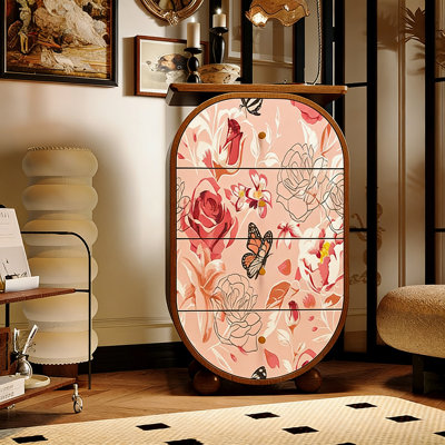 Commode 4 tiroirs Pink Butterfly