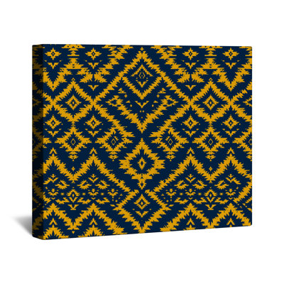 Yellow Geometric Pattern Canvas Gallery Wrap in Many Sizes