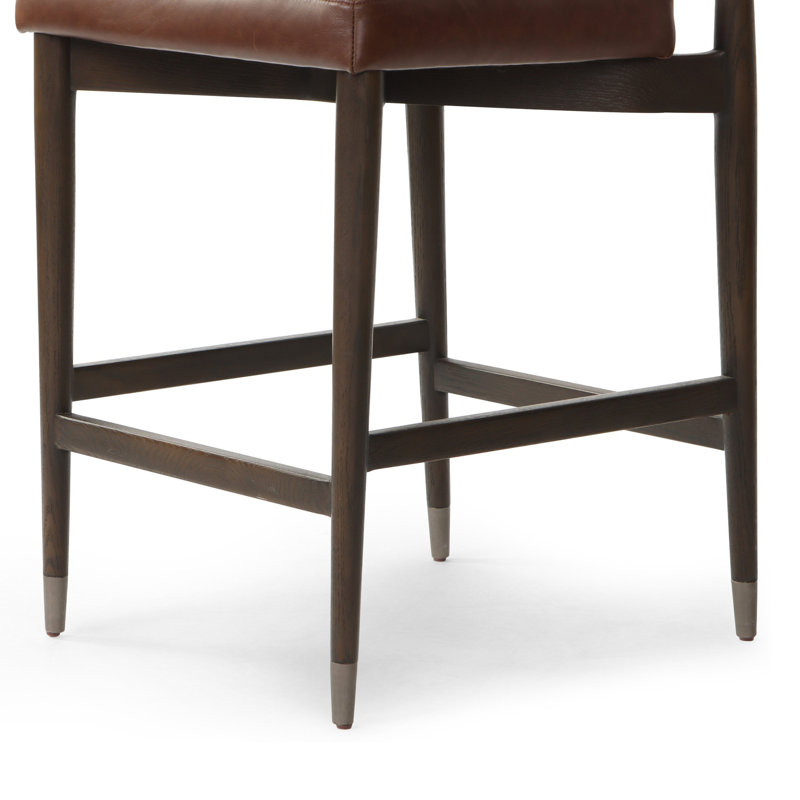 Anton Stool-Havana Brown-Bar, Counter Stool (27" Seat Height), Cognac Genuine Leather