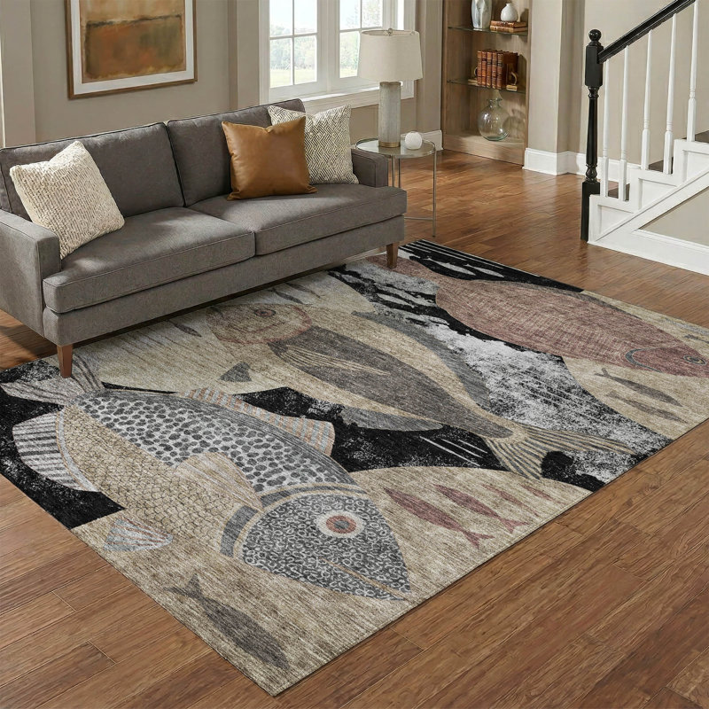Tapis de qualité supérieure lavable à la machine Mayfield AMF2447, Noir, 3 pi x 5 pi