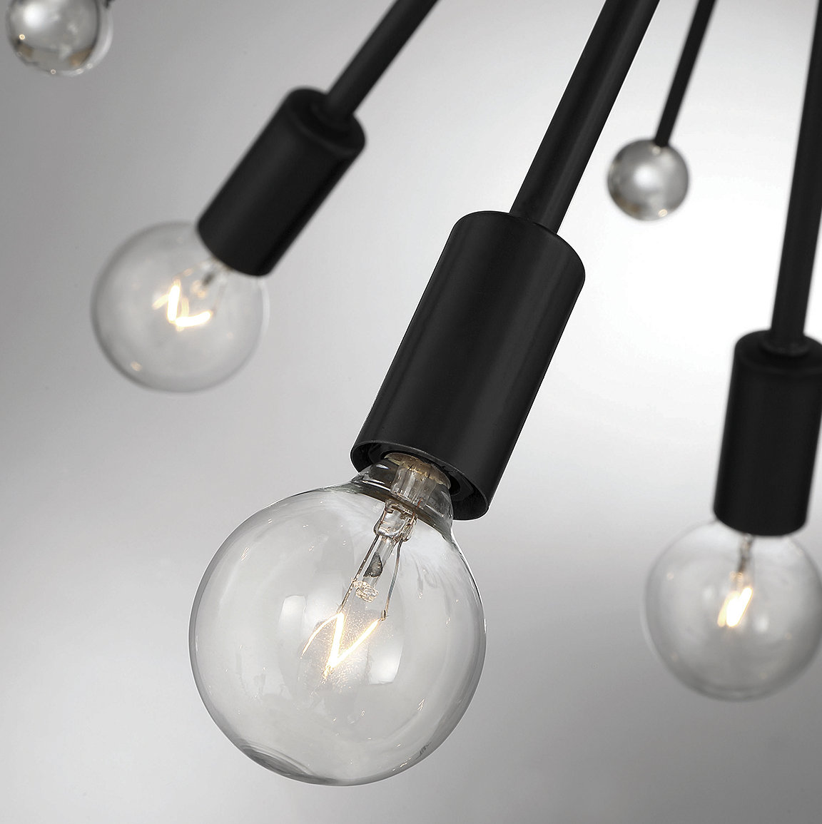 24-Light Chandelier, Black