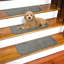 Tapis d'escalier en caoutchouc à motif en caoutchouc, paquet de 5, 9 po x 26 po, gris-366650656