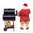  Fabriche Christmas Figurine, Santa with Barbecue Grill, 10.75in (Set of 2)