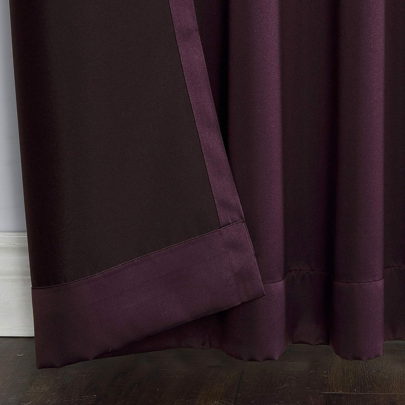 Polyester Thermal Room Darkening Curtain Panel - Basics by Wayfair™, Plum, 54" W x 84" L