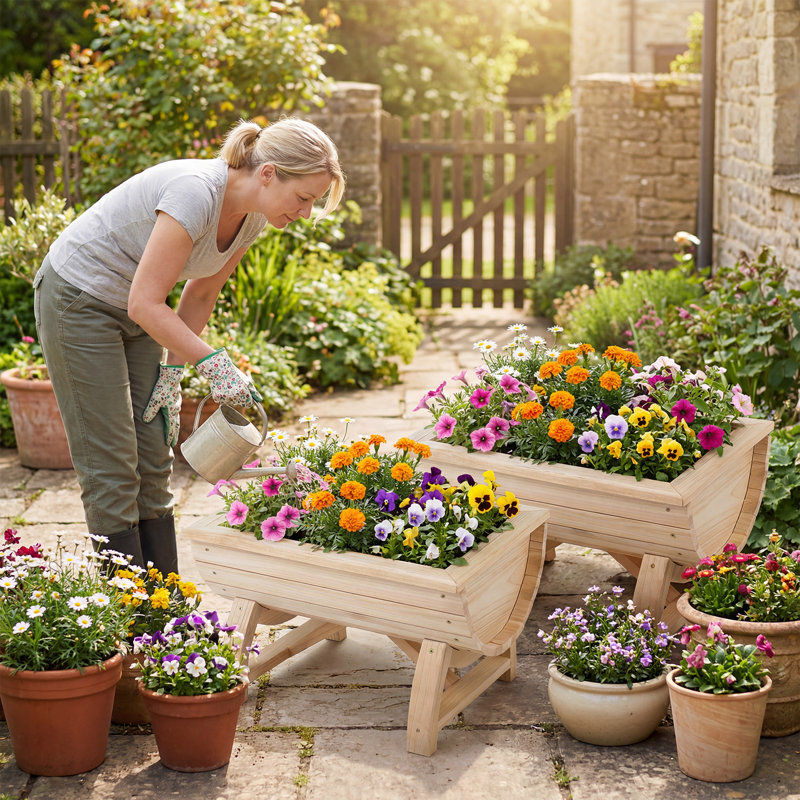 Wood Raised Garden Bed
