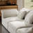 Linen White Living Straight Sofa