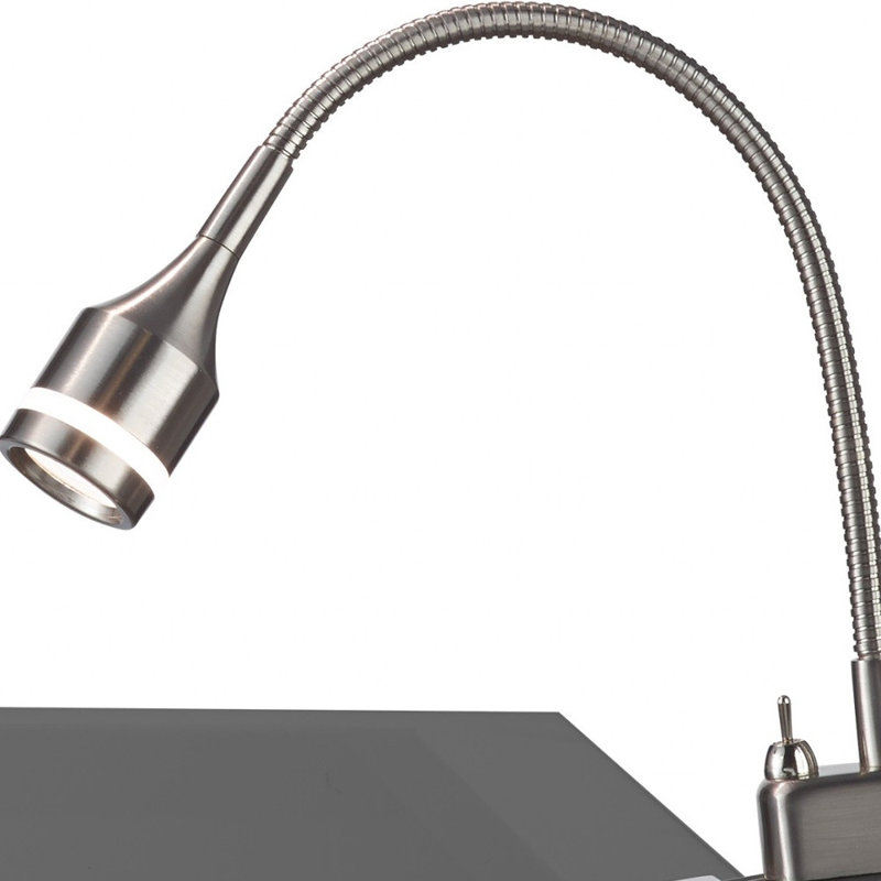 Lampe de bureau 14,5 po, Acier brossé