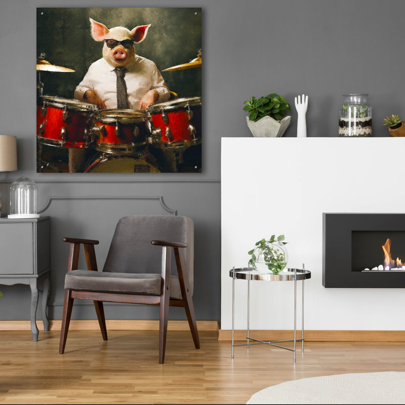  «Stix» par Sean Parnell, art mural en verre acrylique, 36 po x 36 po