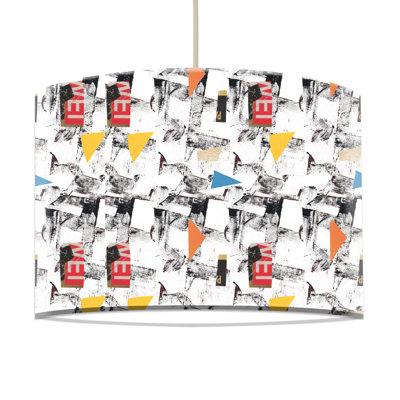 Dorffman 29cm H Paper Drum Pendant Shade ( Screw On )