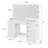 Boahaus Leonore Extra-Large Makeup Vanity, LED Lighted Mirror, USB- C/USB Outlet, 9 Drawers and Glass Top-990008065