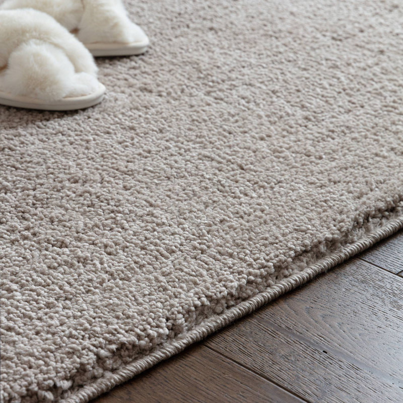 Ronalee Rectangle Shaggy Washable Area Rug, Grey, Rectangle 80 x 150 cm