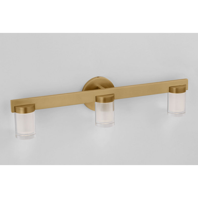 Esfera 3 - Light LED Vanity Light, Natural Brass