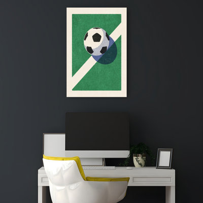 «Game Day Soccer», art mural rétro classique rétro