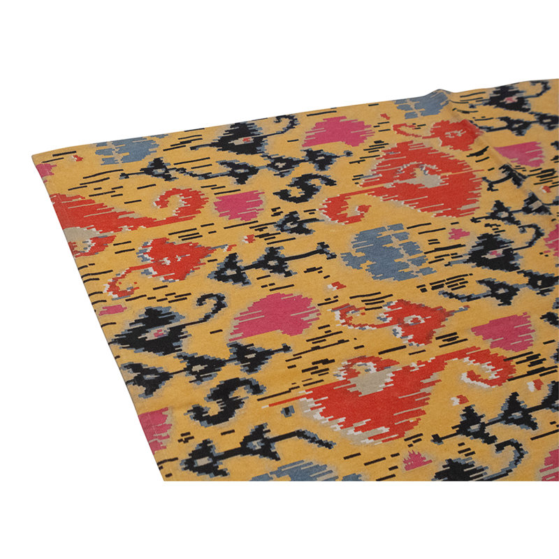 Flatweave Wool Ikat Area Rug in Multi