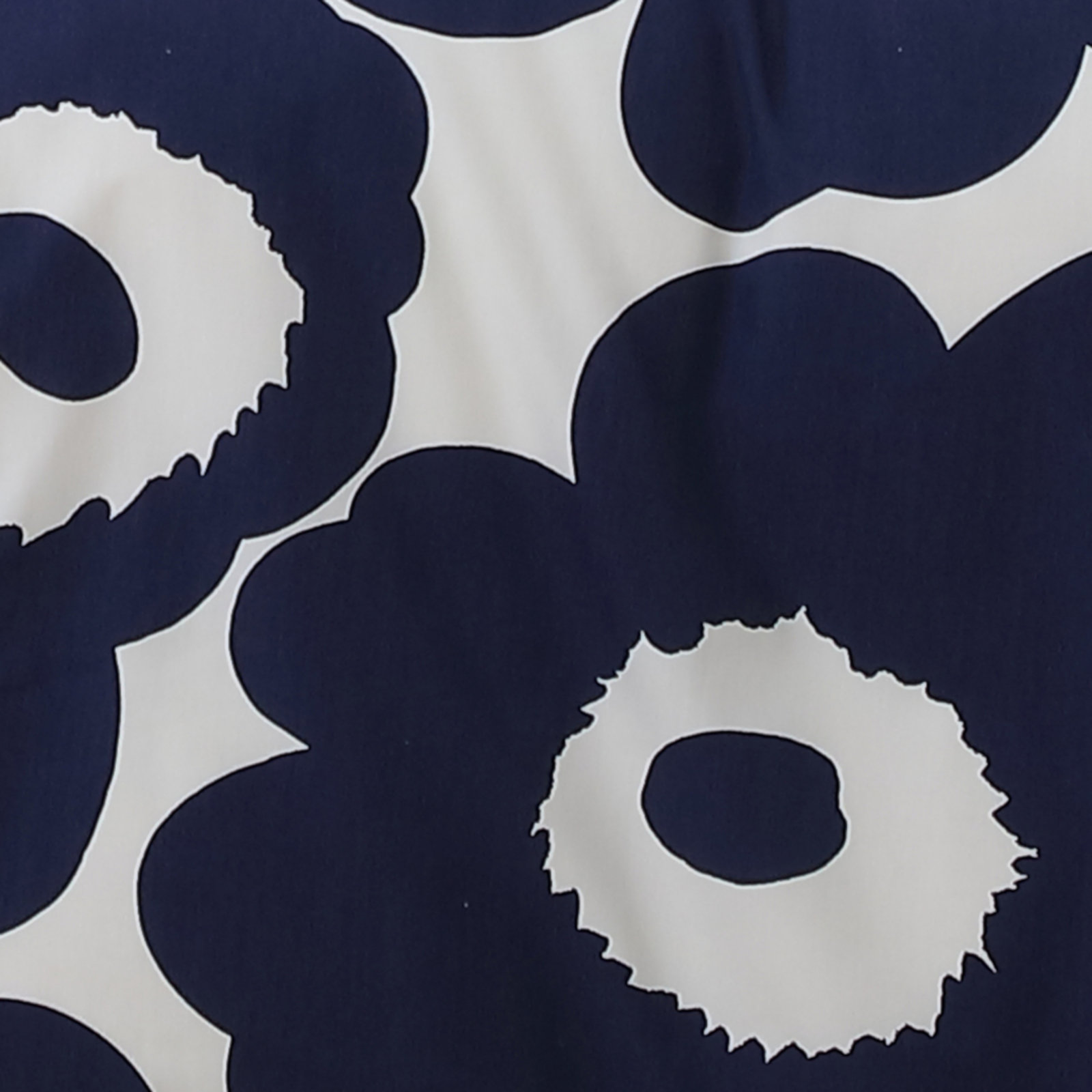 Unikko Cotton Comforter Set, Queen Comforter + 2 Standard Shams, Indigo Blue/White