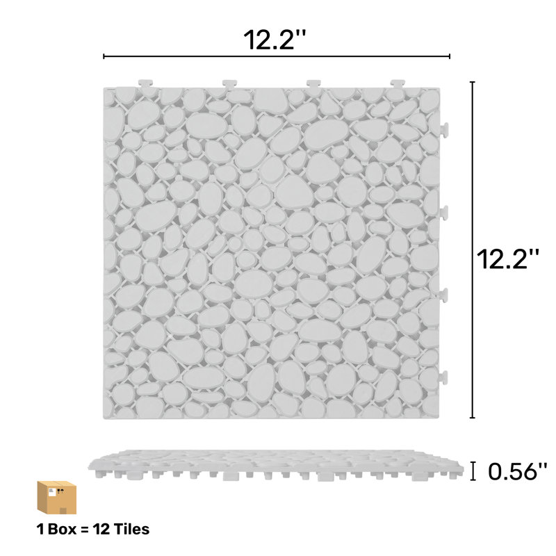 Plateforme emboîtable 12,2 L x 12,2 l, Noir