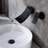 Wall Mount Bathroom Faucet In Matte Black, Enlarged Spout, Exact Control Valve For Water Flow And Temperature, Space Fixture Black Mounted Faucet, Broad Waterfall Design Accurate Temperature-121629385