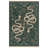 Emerald Serpent Vine Pattern Area Rug