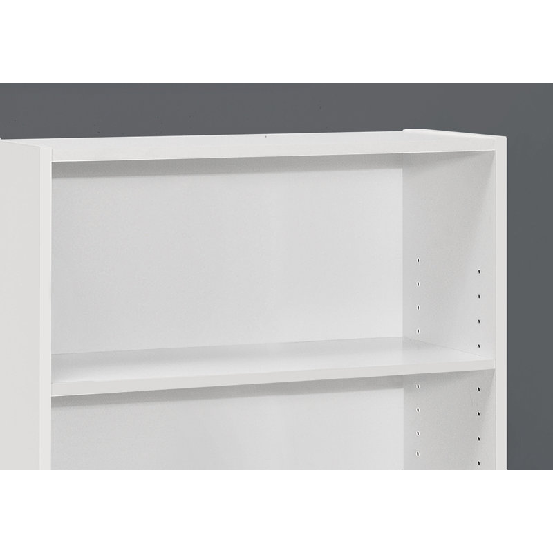 Bibliothèque, bibliothèque, 6 niveaux, H 72 po, bureau, chambre à coucher, stratifié, blanc, transitionnel, Blanc