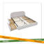 Base de lit tapissier grand format de style moderne et minimaliste - tissu à fils circulaires, tête de lit haute incurvée, support de pieds robuste et rangement à roulettes, matelas non inclus-1679307873