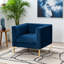 Fauteuil en velours touffeté de 33,5 po de large Kova-667075