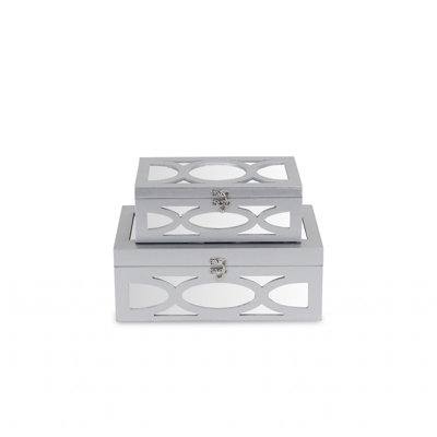 Wood Jewelry Box + Mirror