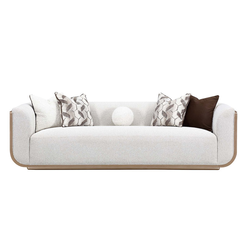 West Kensington Sofa - Buff/Seal Salt Caramel, Medium Yellow Wood
