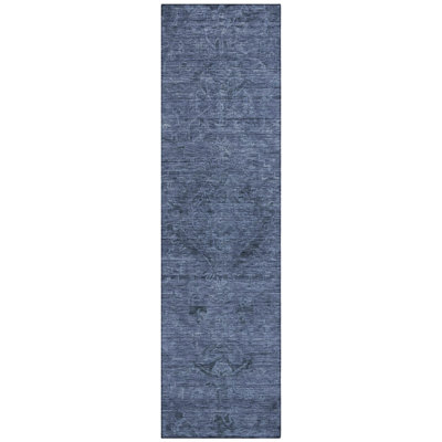 Machine Washable Indoor/Outdoor Segin ACN1111 Navy