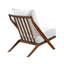 Élégant fauteuil d'appoint 1 pièce en chenille avec coussin en mousse et bois d'hévéa massif-984031172