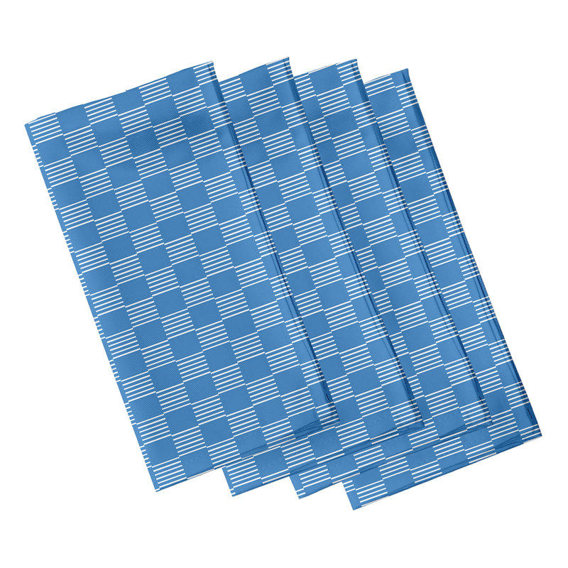 Ensemble de serviettes 4 pièces Buettner, L 18 po x L 18 po, Azur