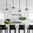 (Set Of 2)1-Light 5.1"W Modern Industrial Glass Pendant Light for Kitchen Island, Over Sink-121635195
