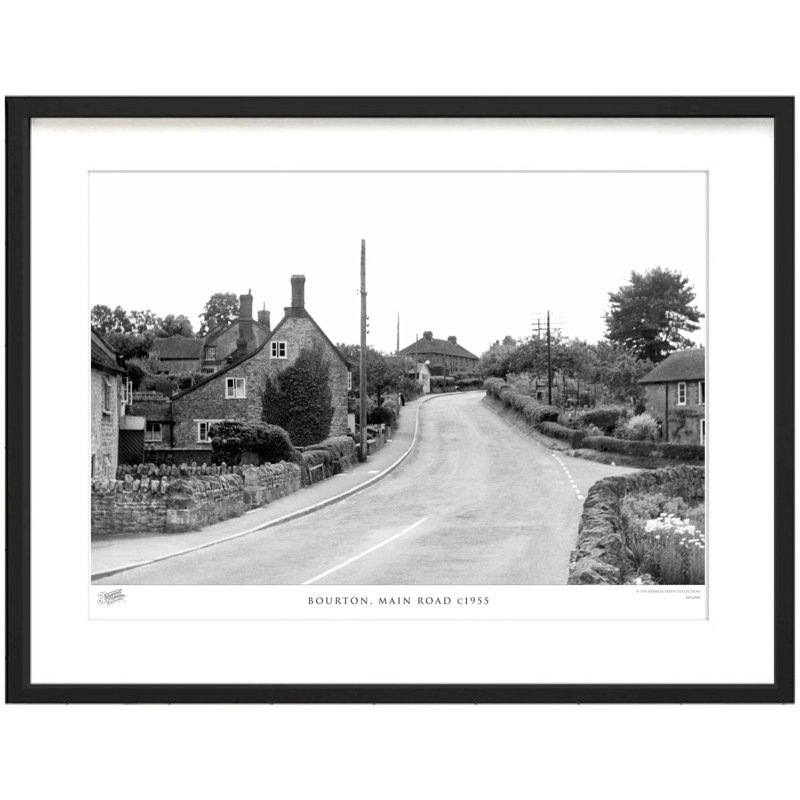 Bourton, Main Road C1955 by Francis Frith - Single Picture Frame Print, 40cm H x 50cm W x 2.3cm D
