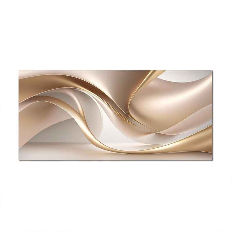 Ghent - Abstract Liquid Ink Wall Art for Living Room, Wrapped Canvas, 28" H x 60" W, No Frame
