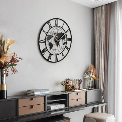 Large Metal Wall Clock