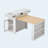Extendable Dining Table with Folding Tabletop, Bar Table with Drawers and Power Outlet, Kitchen Island with Wheels and Hooks, Sideboard for Kitchen and Dining Room (Creamy White+Natural)-129123382