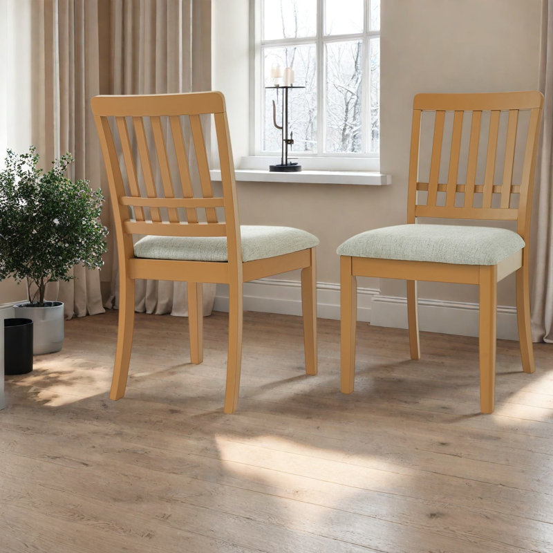Ensemble de 2 chaises de salle à manger modernes, structure en bois, style scandinave pour la cuisine, Bois brun 1
