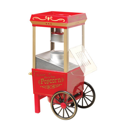 Nostalgia Vintage Healthy Hot-Air Tabletop Popcorn Maker, Makes 12 Cups of Popcorn, With Kernel Measuring Cup, Oil Free, Perfect for Birthday Parties, Movie Nights