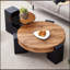 Table basse ronde à double couche