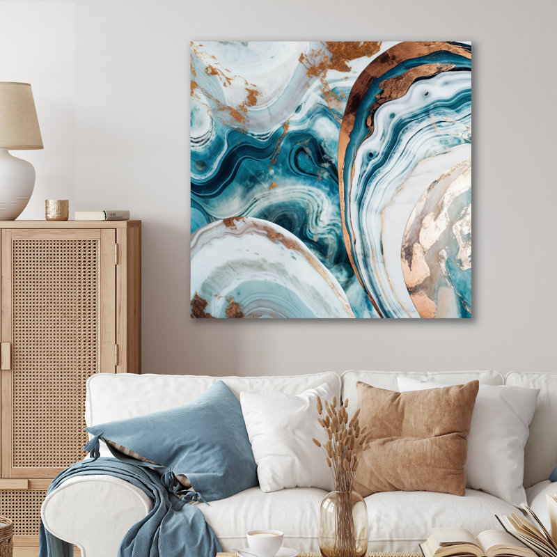 Glam Abstract Wall Decor on Metal, 16" H x 16" W x 1" D