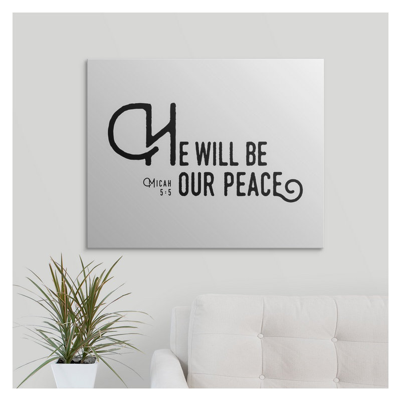 « micah 5:5-scripture art », art textuel, H 38 po x l 48 po x P 1,5 po, Toile