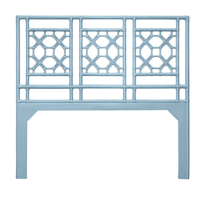 Lattice Back Standard Bed, Full, Light Gray
