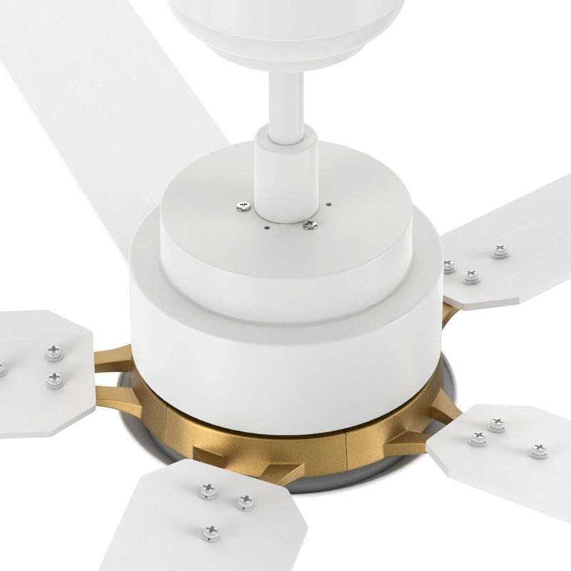 Ventilateur de plafond 60 po avec télécommande Kannan, ensemble d'éclairage inclus., 170 tr / min, Blanc