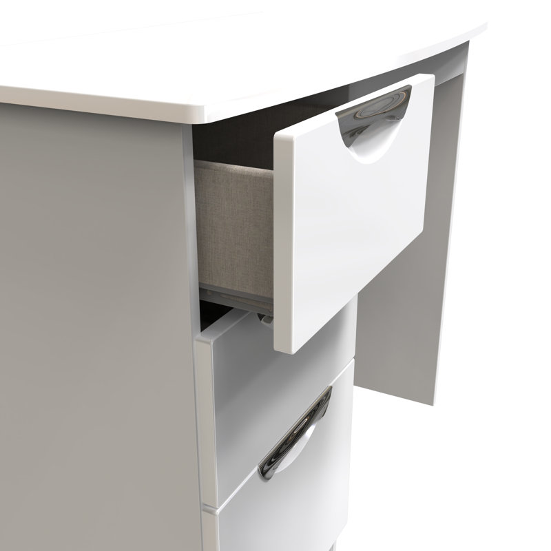 Fully Assembled Ratley Dressing Table, White Gloss