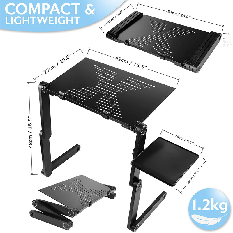 Stand Bed Desk Table Lap Tray Sofa Couch Vertical Laptop Holder