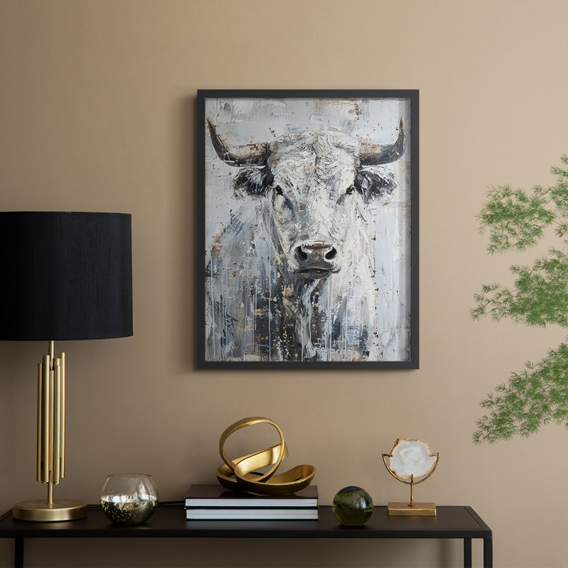 ANIMALS Series CXXIX  -Premium Framed Print -Ready to Hang - No Nails Required, 11" H x 9" W, Black