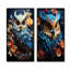 Mysterious Owl Blooms - ensemble de 2 impressions sur toile de hibou-1528763893-1528763896